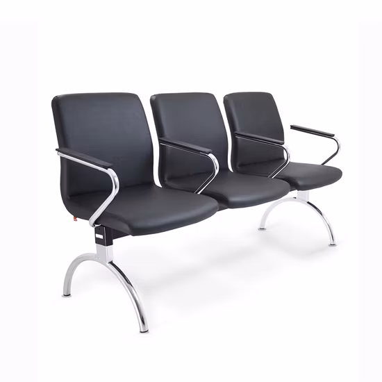 Chaises d'attente en acier inoxydable 4 places en gros Chaises d'attente 4 places en acier inoxydable