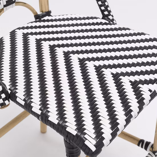 Moderne extérieur jardin patio maison salon cuisine table pivotante meubles en métal en acier inoxydable tabouret de bar pliant chaise tube en aluminium plastique rotin tabouret de bar