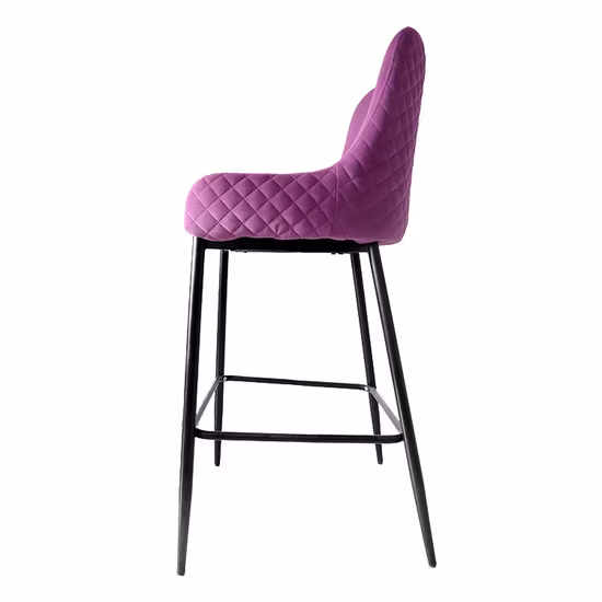 Tabouret de bar ABS + placage métal réglable en hauteur, confortable et résistant à l'usure