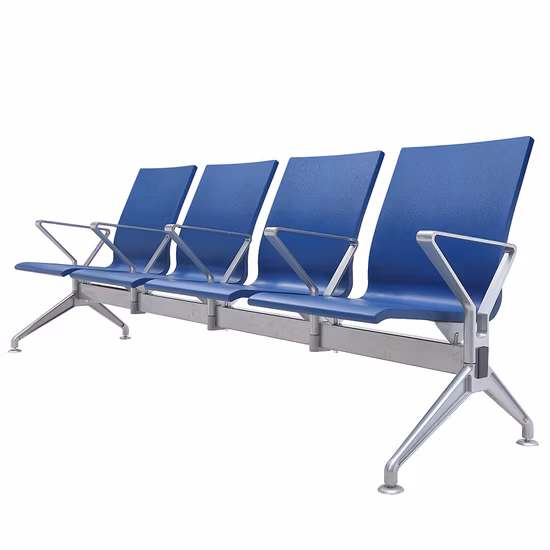 Mélanger les chaises d'attente d'aéroport PU salle d'attente de réception chaise de salon d'hôpital pour 4 places